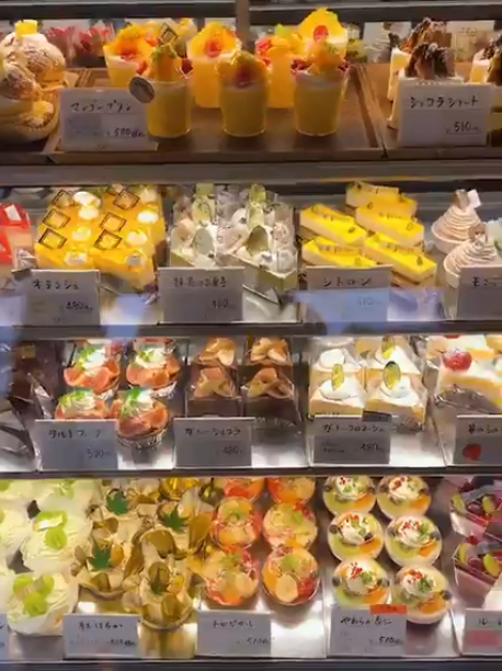 西洋菓子 無花果のショーケース